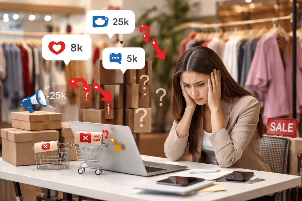 Falta de estratégia integrada entre redes e e-commerce