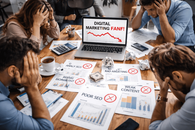 Os erros de marketing digital fazem empresas perder clientes e dinheiro todos os meses. Entenda as principais falhas e aprenda a corrigi-las.