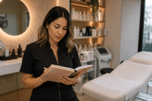 marketing para espaço de beleza com horários disponíveis na agenda